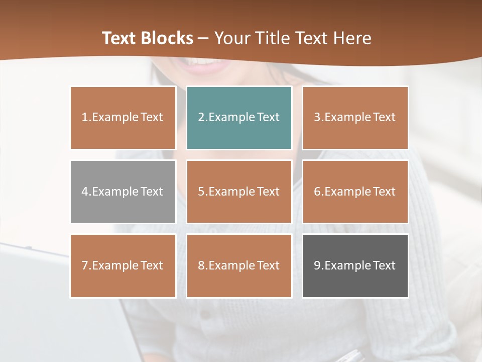 Cute Happy Baby Boy Smiling On Green Background PowerPoint Template