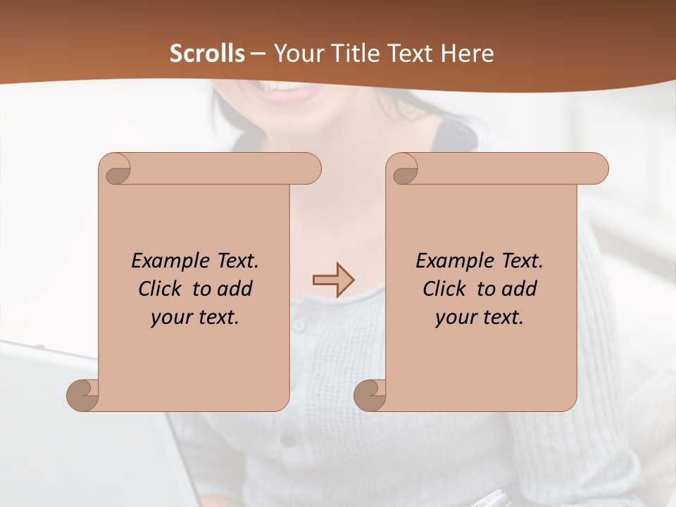 Cute Happy Baby Boy Smiling On Green Background PowerPoint Template