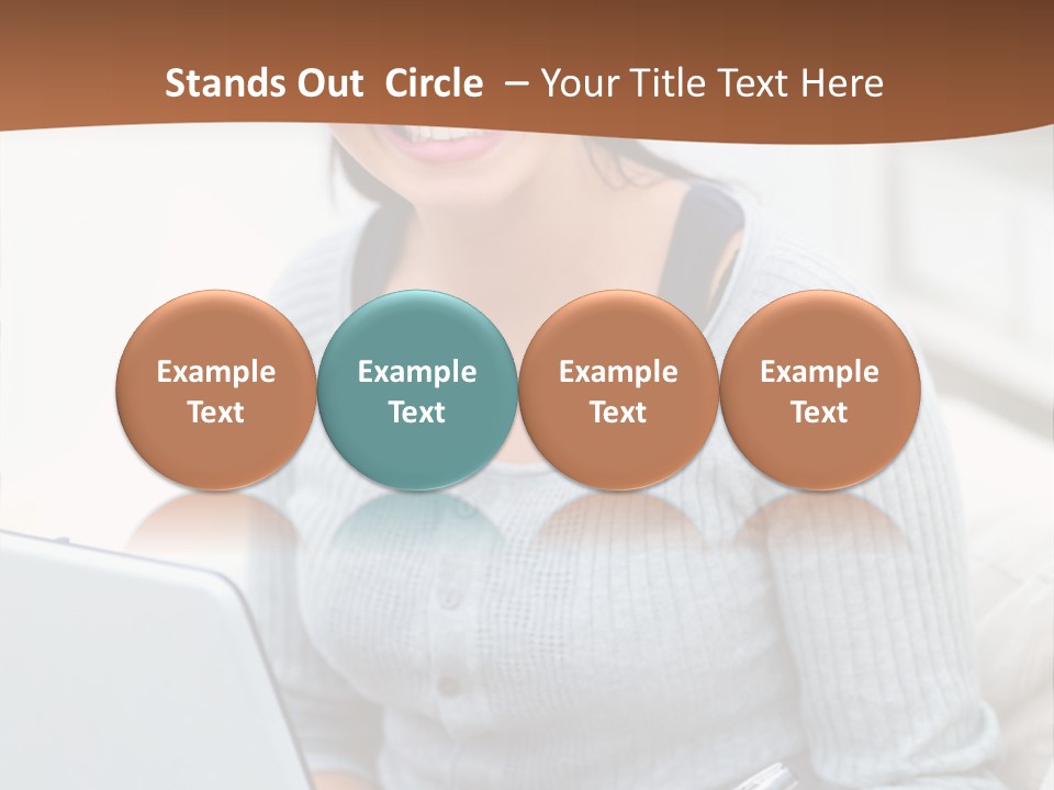 Cute Happy Baby Boy Smiling On Green Background PowerPoint Template