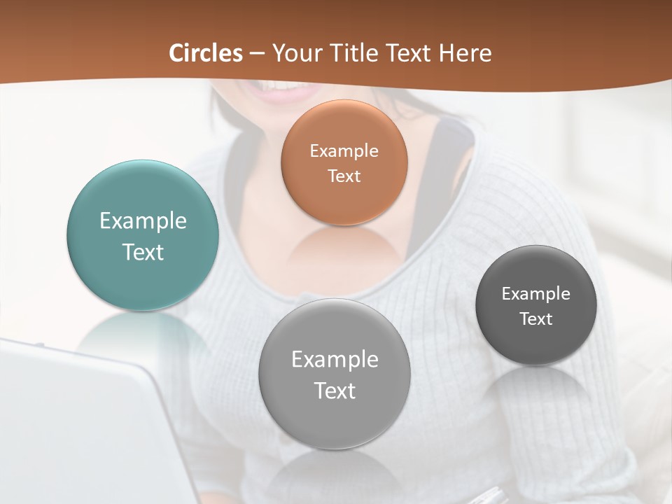 Cute Happy Baby Boy Smiling On Green Background PowerPoint Template