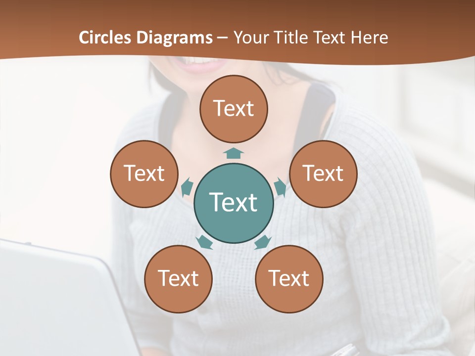 Cute Happy Baby Boy Smiling On Green Background PowerPoint Template