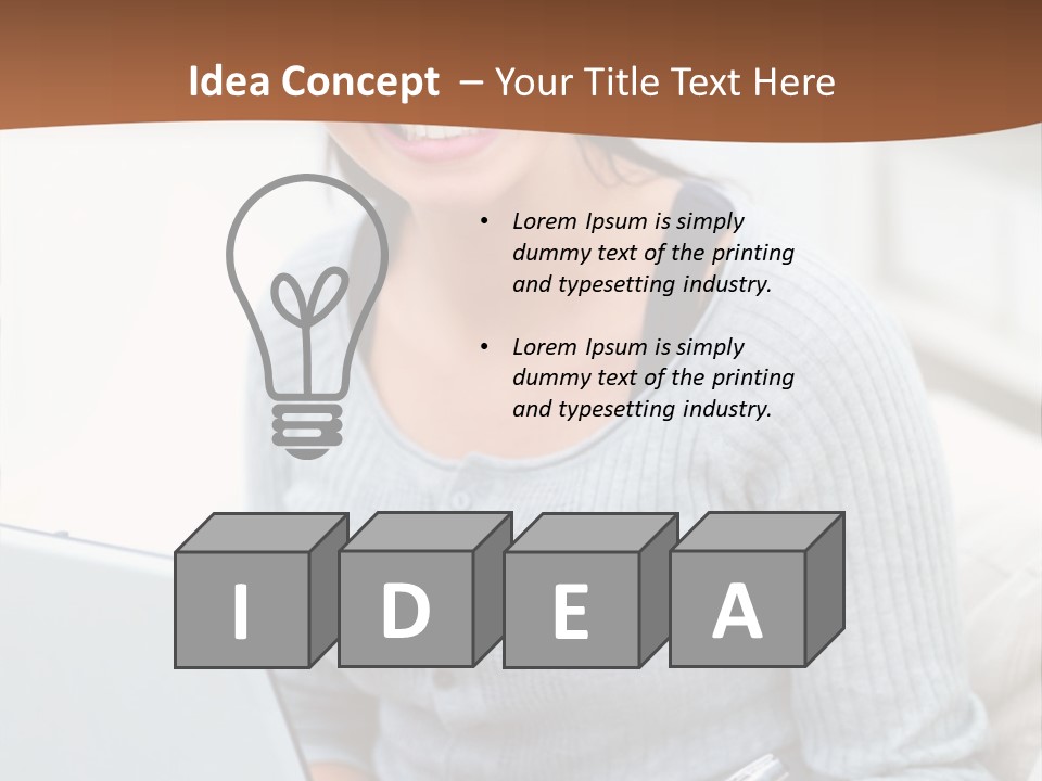 Cute Happy Baby Boy Smiling On Green Background PowerPoint Template