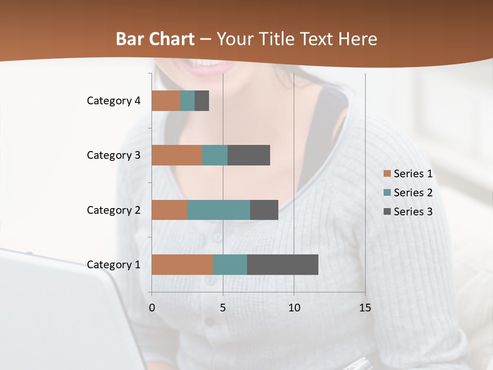 Cute Happy Baby Boy Smiling On Green Background PowerPoint Template
