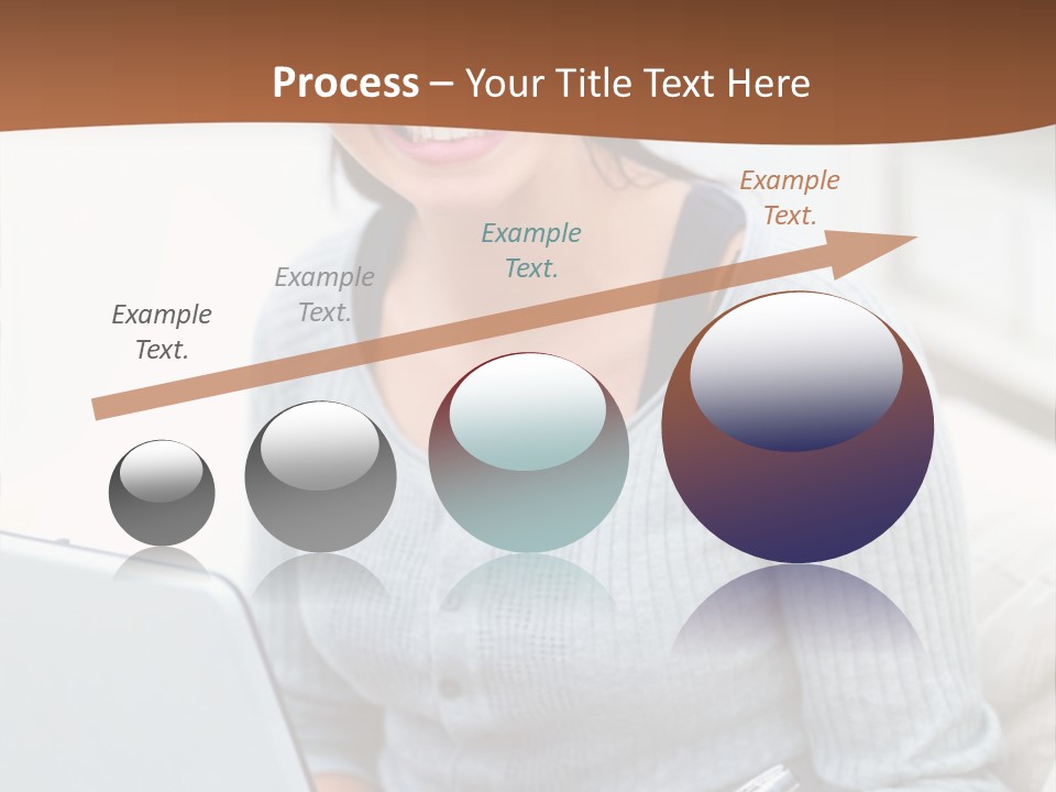 Cute Happy Baby Boy Smiling On Green Background PowerPoint Template