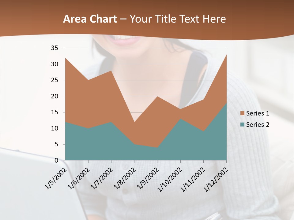 Cute Happy Baby Boy Smiling On Green Background PowerPoint Template