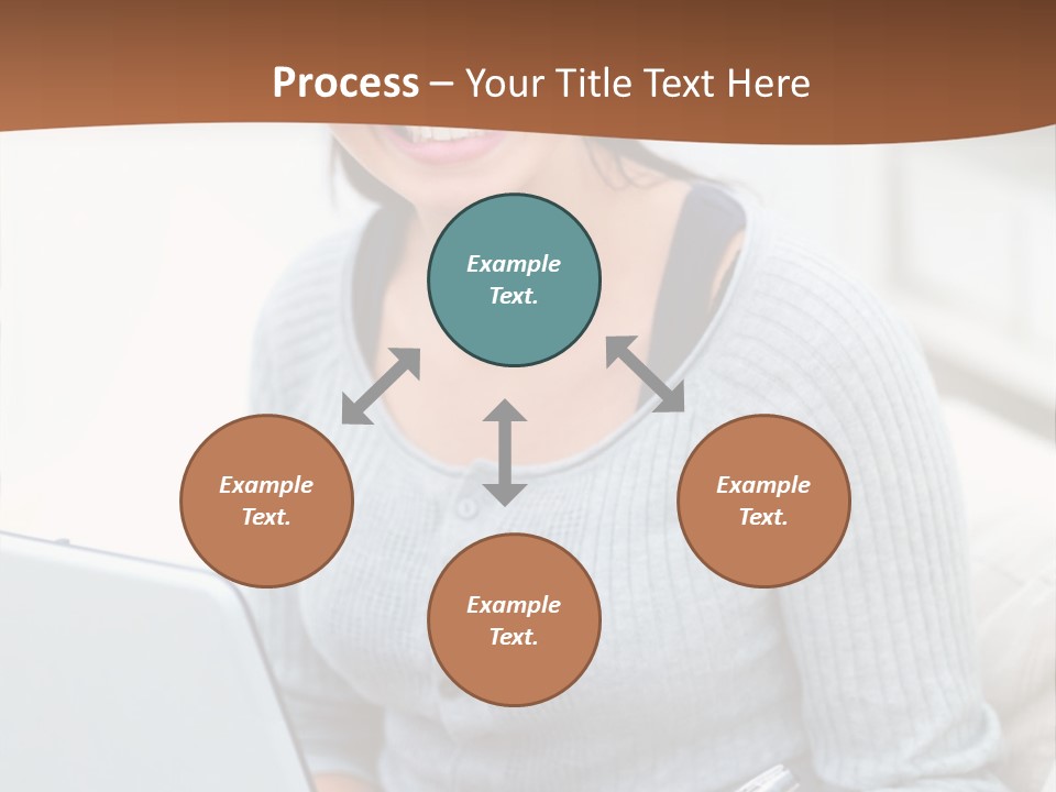 Cute Happy Baby Boy Smiling On Green Background PowerPoint Template