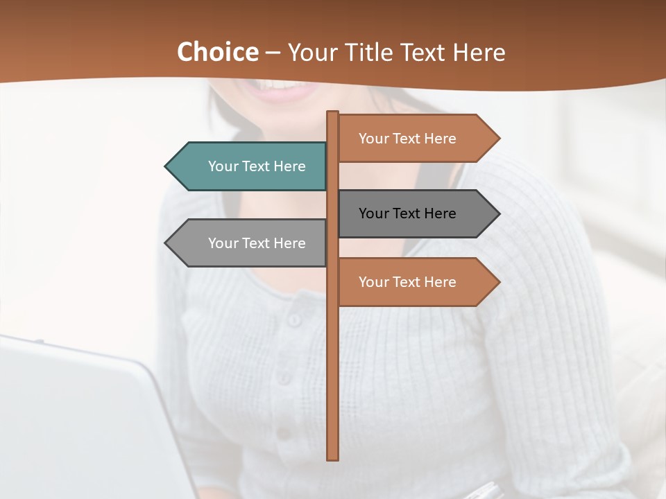 Cute Happy Baby Boy Smiling On Green Background PowerPoint Template