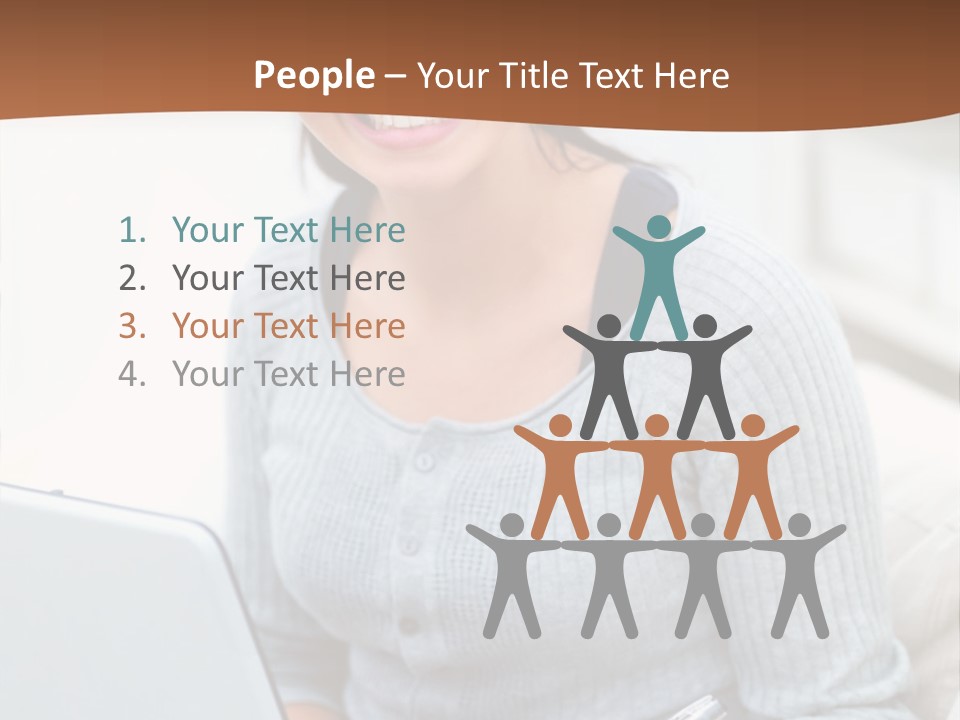 Cute Happy Baby Boy Smiling On Green Background PowerPoint Template