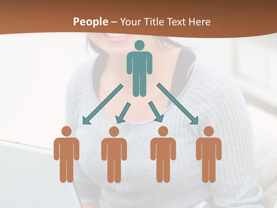 Cute Happy Baby Boy Smiling On Green Background PowerPoint Template