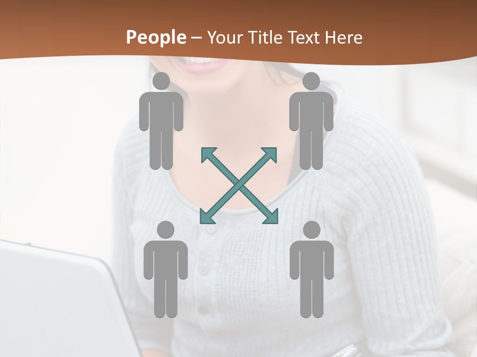 Cute Happy Baby Boy Smiling On Green Background PowerPoint Template