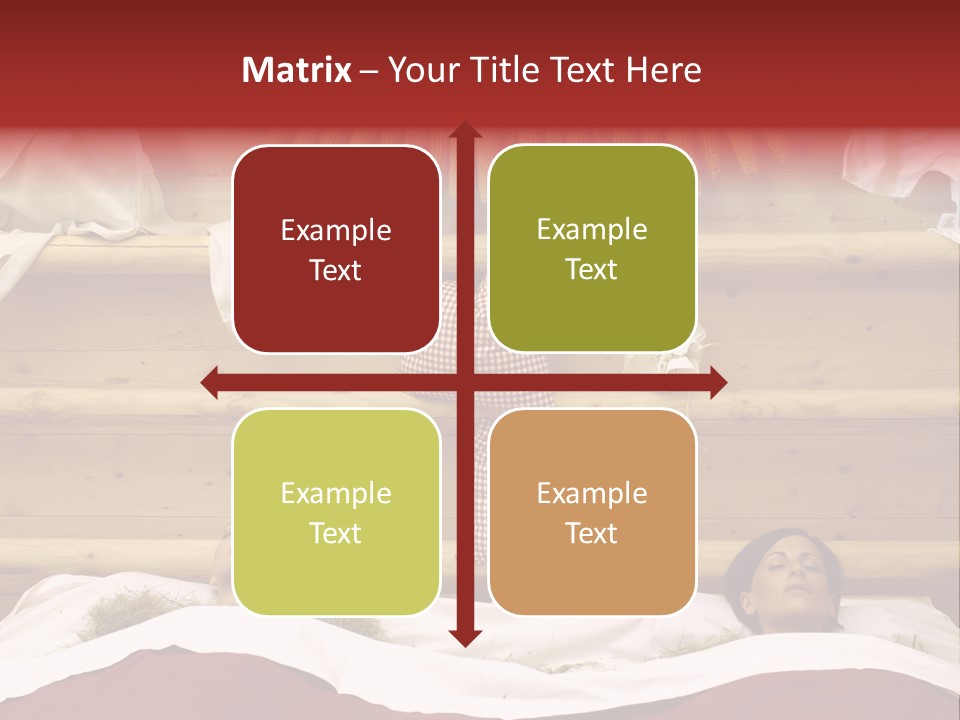 Two Women In A Hay Bath PowerPoint Template