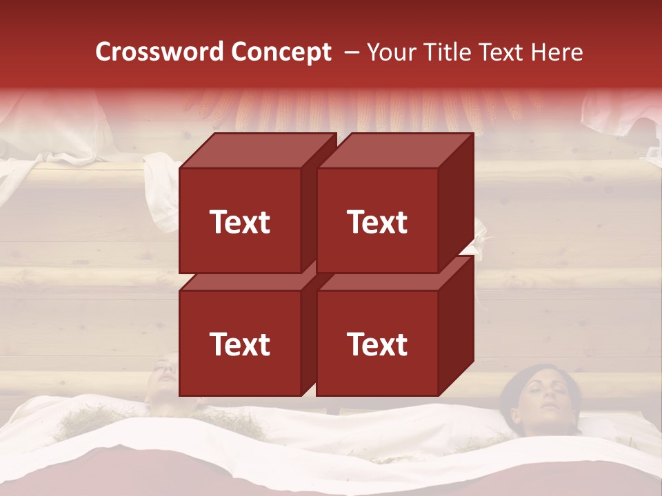 Two Women In A Hay Bath PowerPoint Template