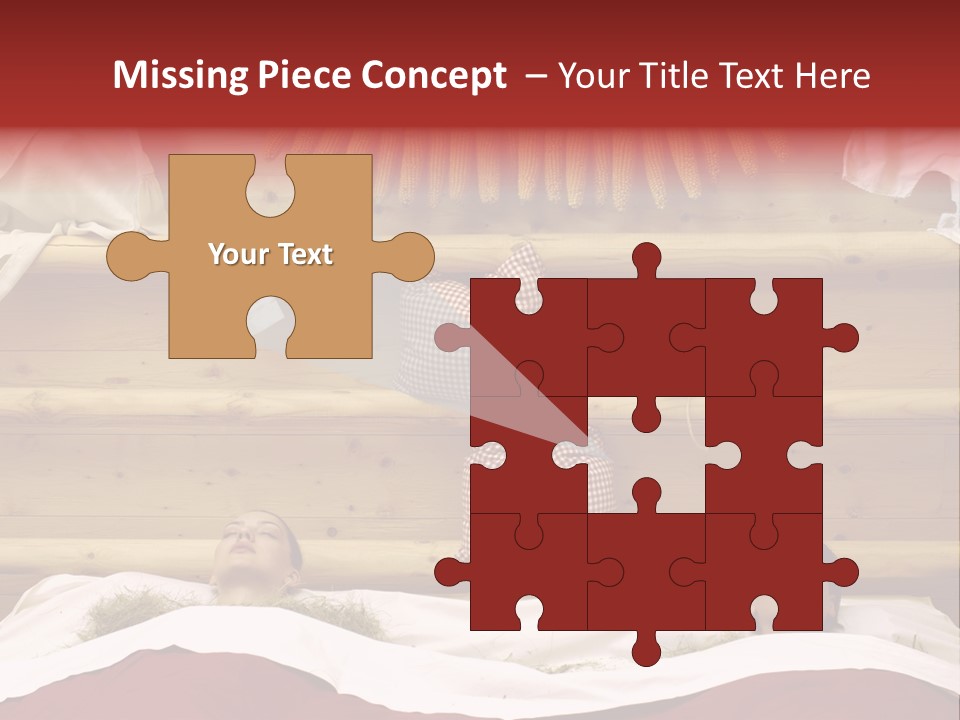 Two Women In A Hay Bath PowerPoint Template