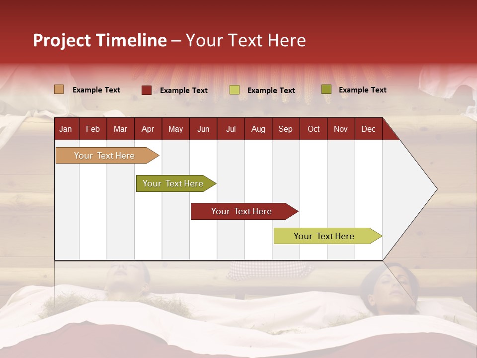 Two Women In A Hay Bath PowerPoint Template