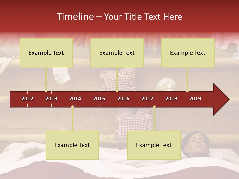 Two Women In A Hay Bath PowerPoint Template