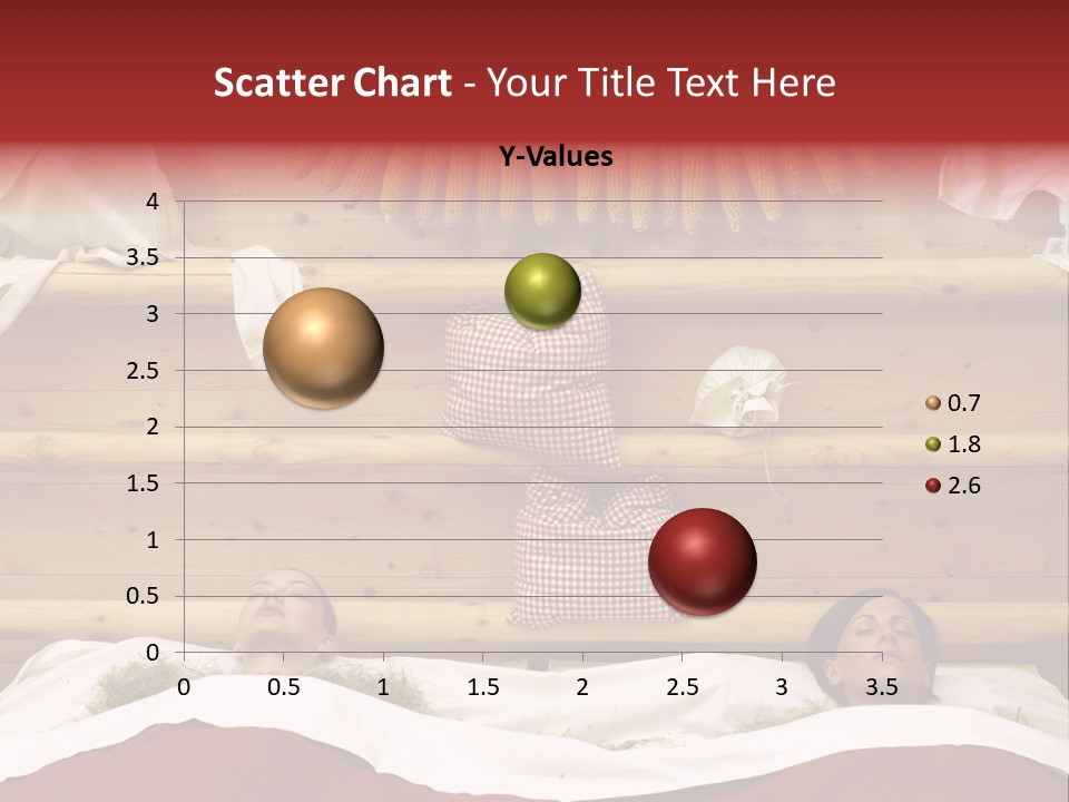 Two Women In A Hay Bath PowerPoint Template