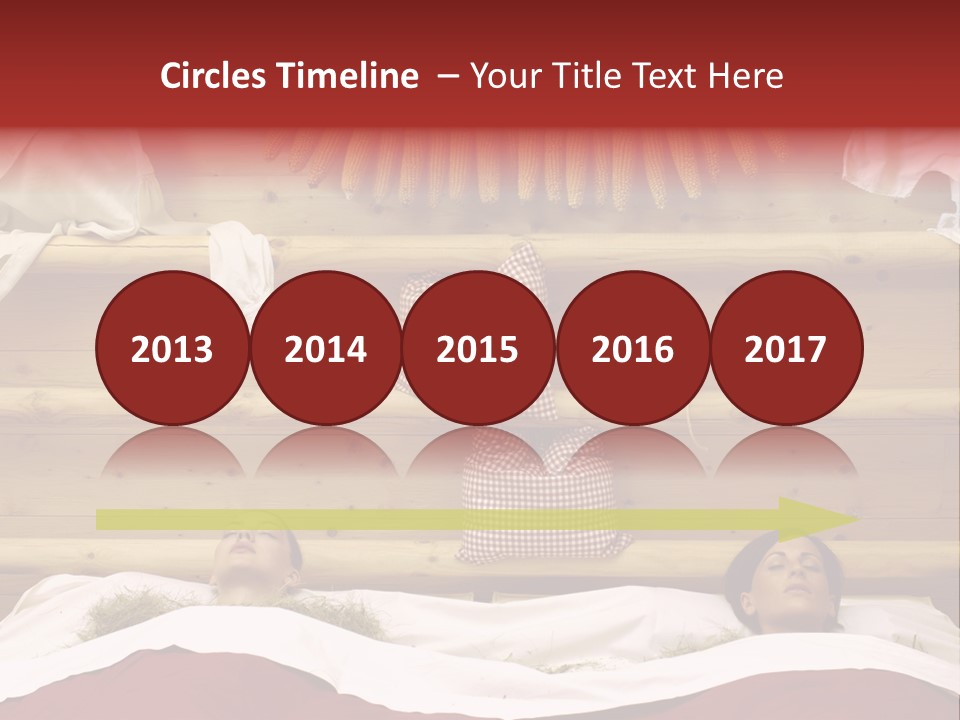 Two Women In A Hay Bath PowerPoint Template