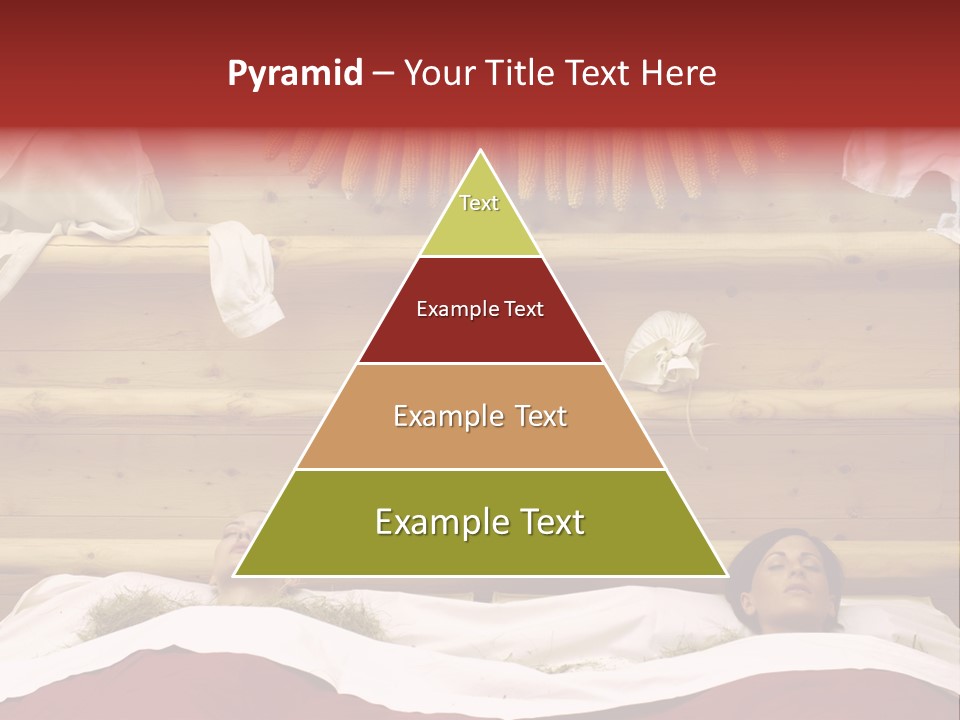 Two Women In A Hay Bath PowerPoint Template