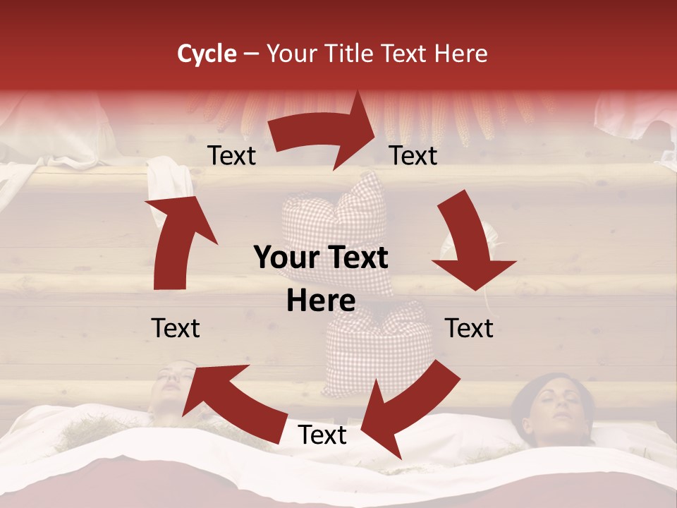 Two Women In A Hay Bath PowerPoint Template