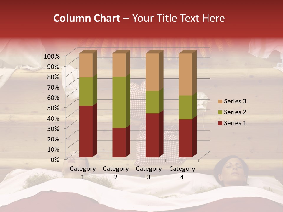 Two Women In A Hay Bath PowerPoint Template