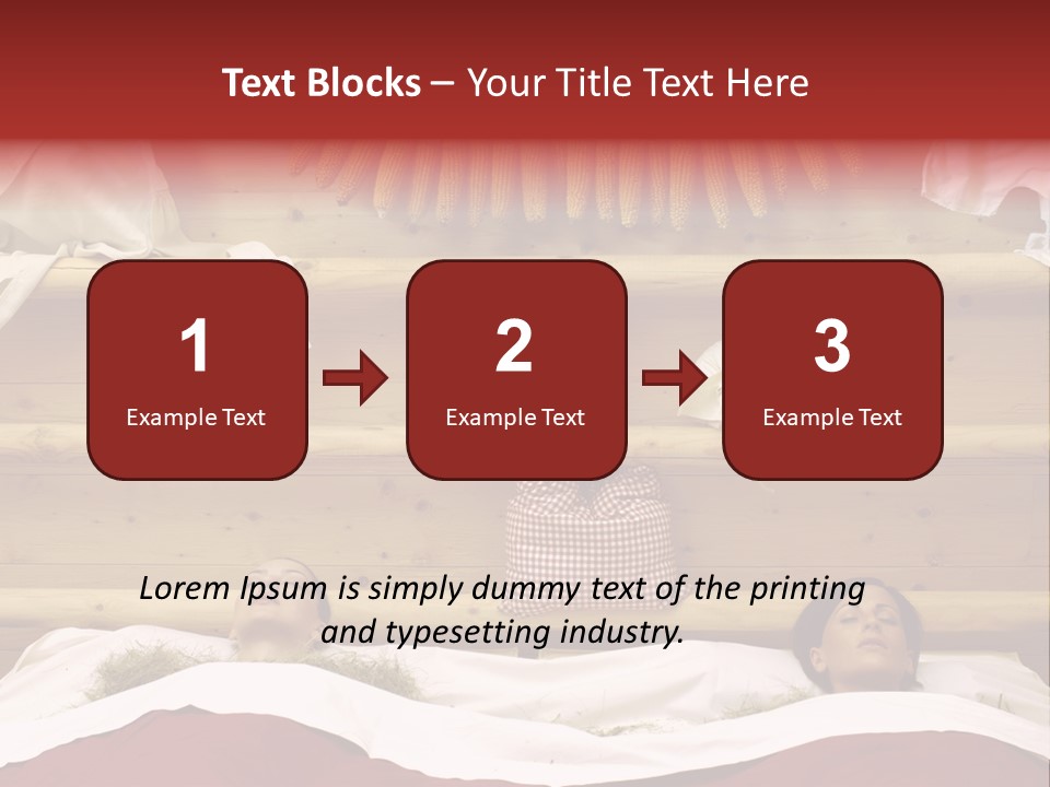 Two Women In A Hay Bath PowerPoint Template