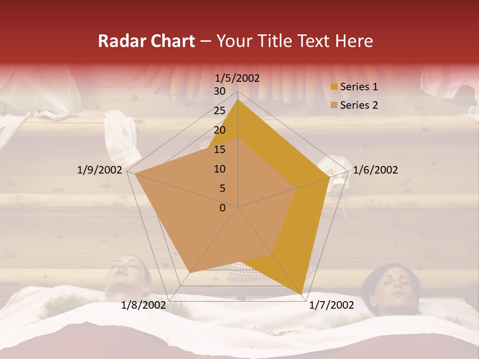 Two Women In A Hay Bath PowerPoint Template