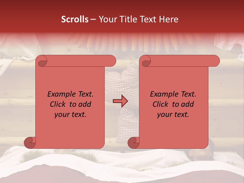 Two Women In A Hay Bath PowerPoint Template