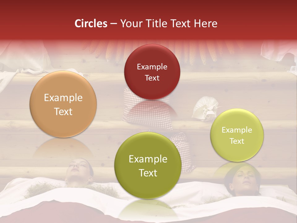 Two Women In A Hay Bath PowerPoint Template