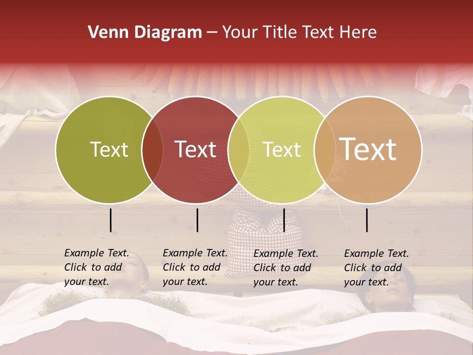 Two Women In A Hay Bath PowerPoint Template