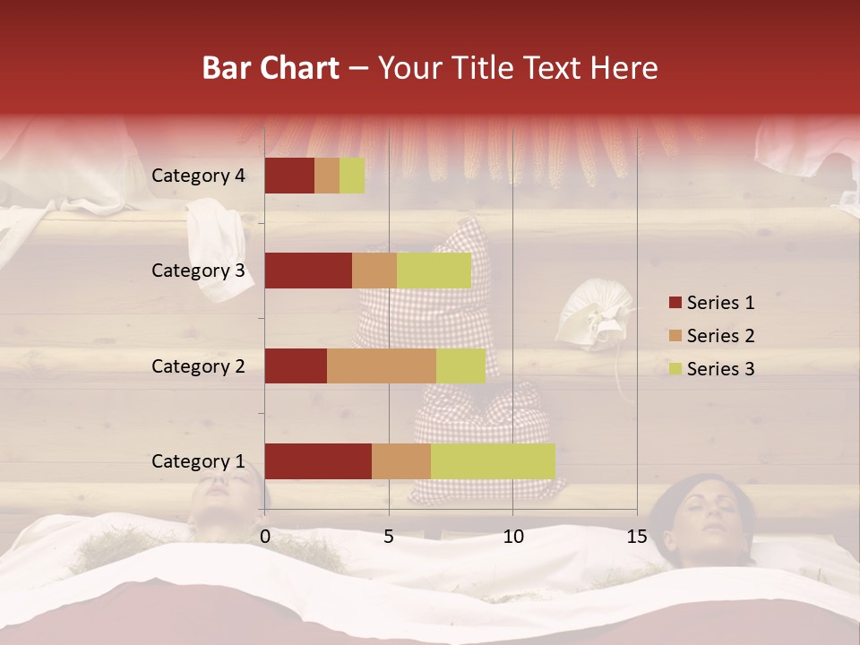 Two Women In A Hay Bath PowerPoint Template