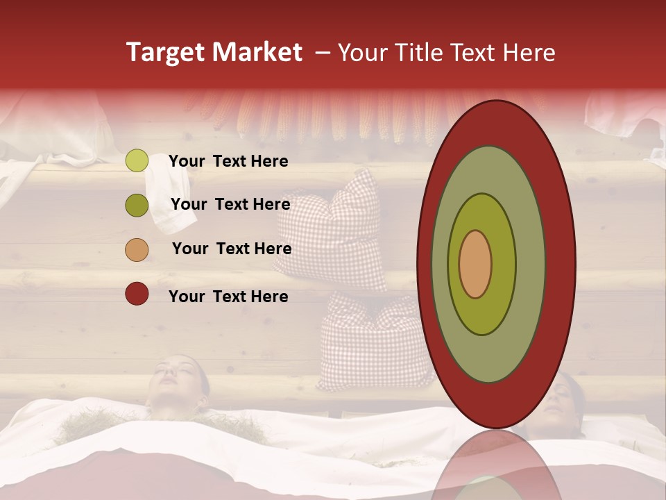 Two Women In A Hay Bath PowerPoint Template