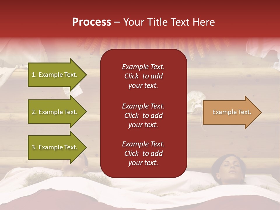 Two Women In A Hay Bath PowerPoint Template