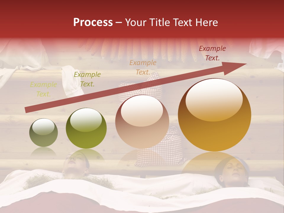 Two Women In A Hay Bath PowerPoint Template