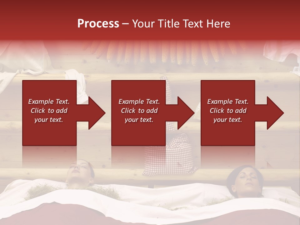 Two Women In A Hay Bath PowerPoint Template