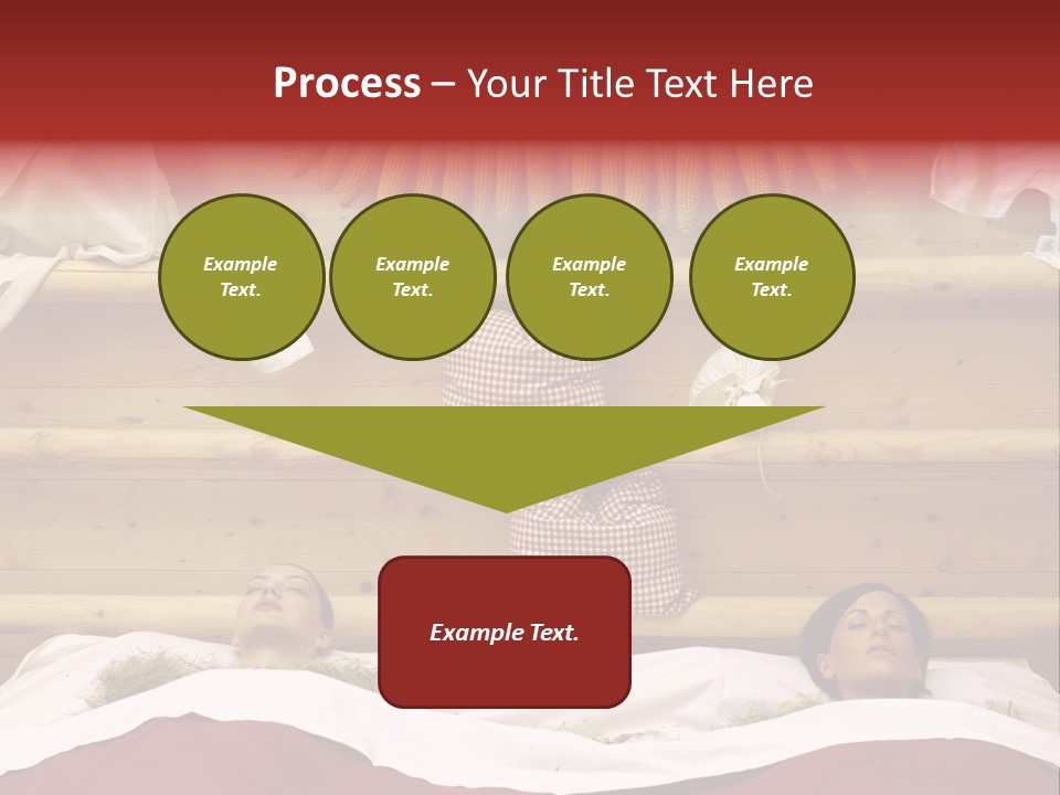 Two Women In A Hay Bath PowerPoint Template