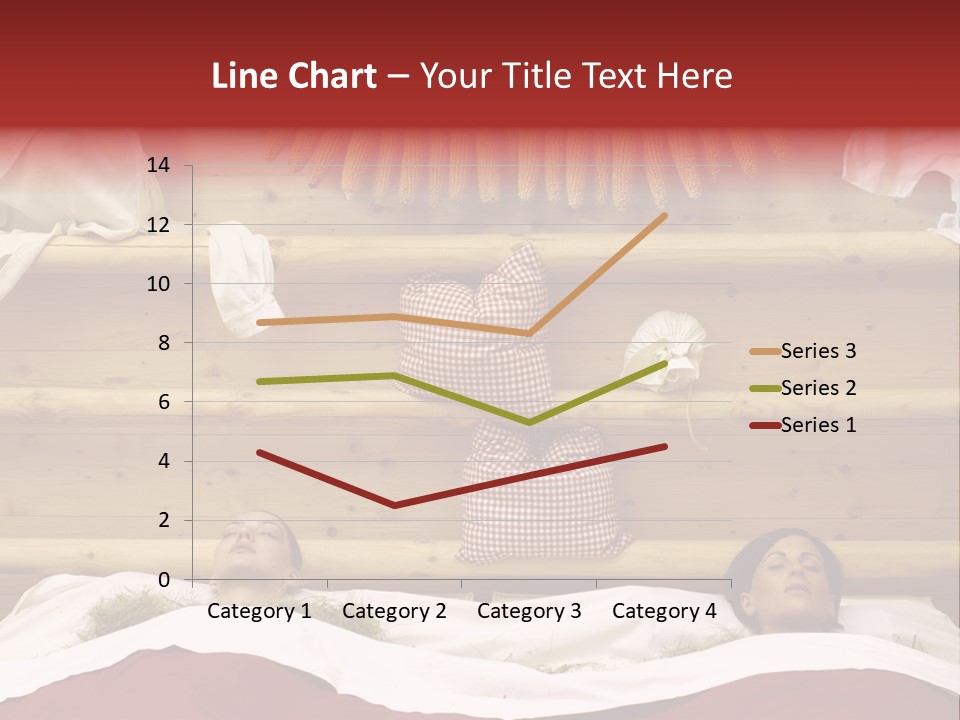 Two Women In A Hay Bath PowerPoint Template