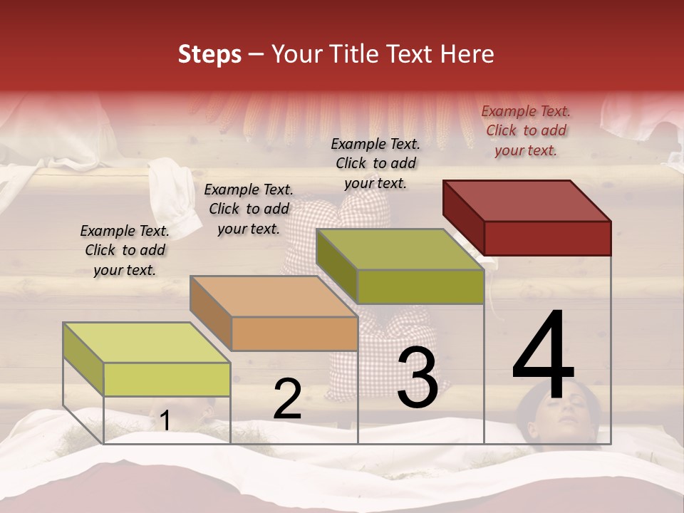 Two Women In A Hay Bath PowerPoint Template