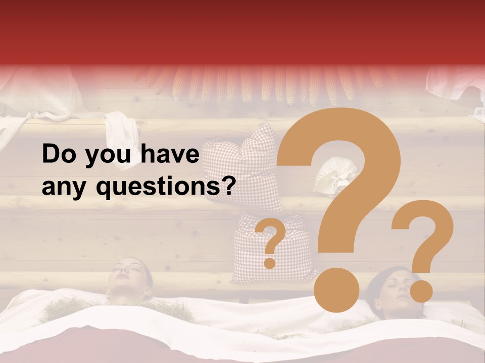 Two Women In A Hay Bath PowerPoint Template