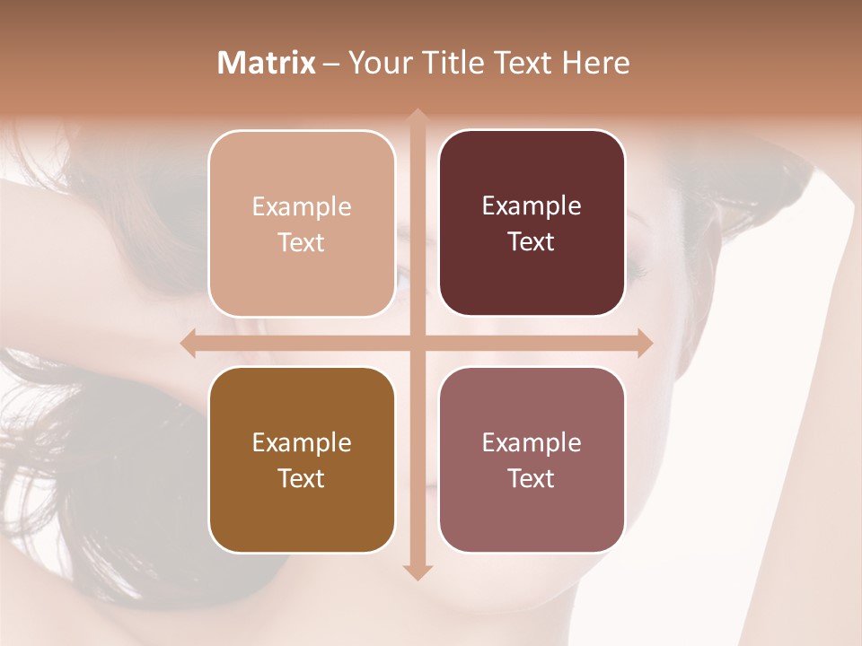 Portrait Of Beautiful Young Woman With Clean Skin Looking At Camera PowerPoint Template