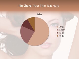 Portrait Of Beautiful Young Woman With Clean Skin Looking At Camera PowerPoint Template