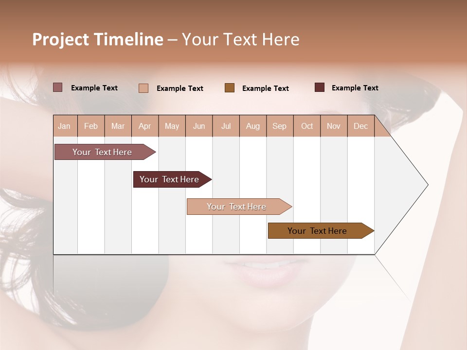 Portrait Of Beautiful Young Woman With Clean Skin Looking At Camera PowerPoint Template