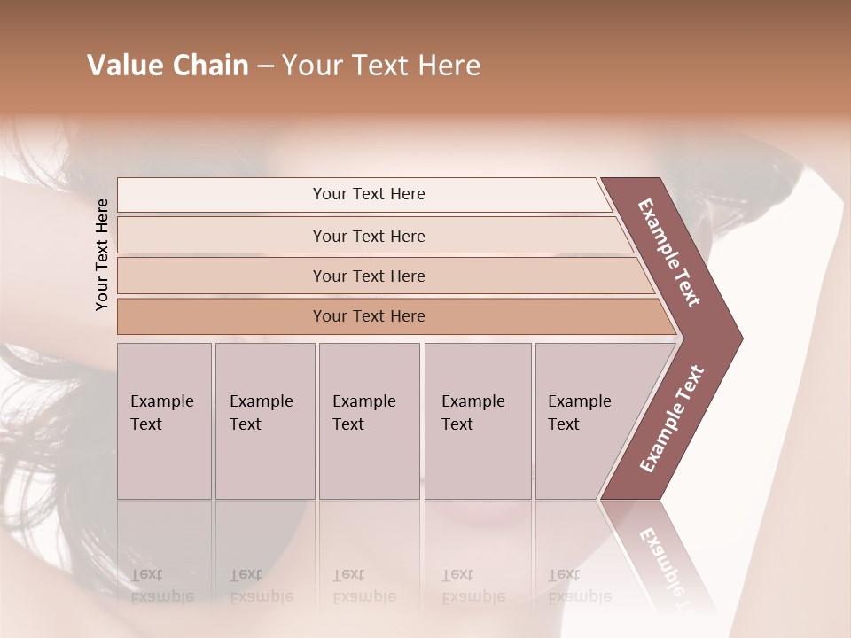 Portrait Of Beautiful Young Woman With Clean Skin Looking At Camera PowerPoint Template