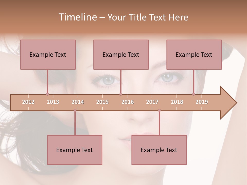 Portrait Of Beautiful Young Woman With Clean Skin Looking At Camera PowerPoint Template