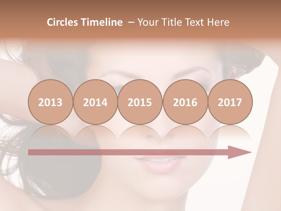 Portrait Of Beautiful Young Woman With Clean Skin Looking At Camera PowerPoint Template