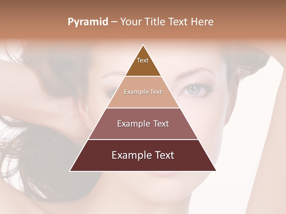 Portrait Of Beautiful Young Woman With Clean Skin Looking At Camera PowerPoint Template