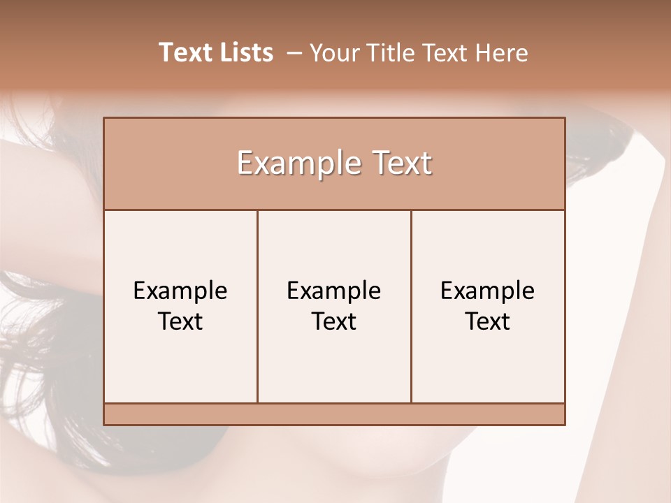 Portrait Of Beautiful Young Woman With Clean Skin Looking At Camera PowerPoint Template