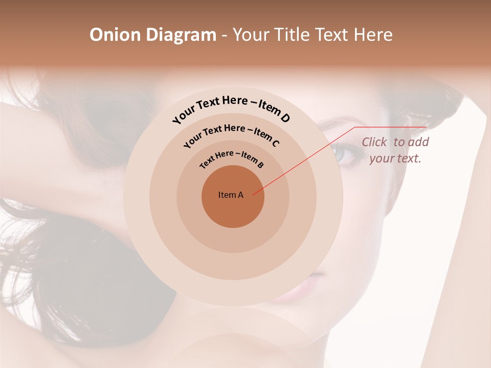 Portrait Of Beautiful Young Woman With Clean Skin Looking At Camera PowerPoint Template