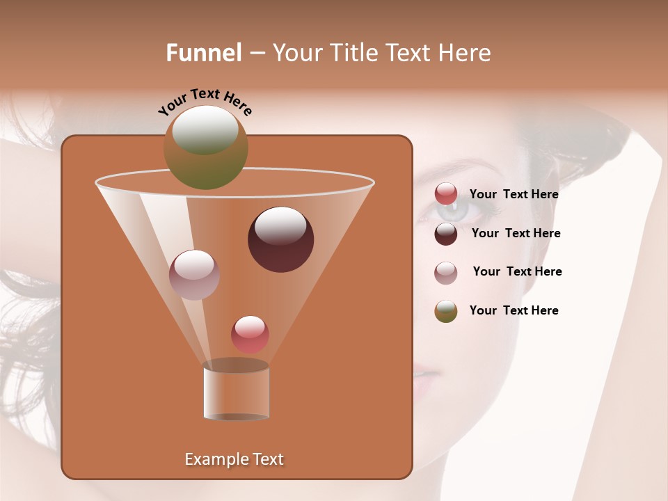 Portrait Of Beautiful Young Woman With Clean Skin Looking At Camera PowerPoint Template