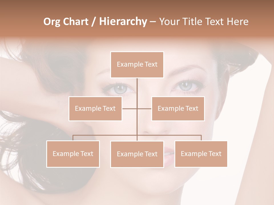 Portrait Of Beautiful Young Woman With Clean Skin Looking At Camera PowerPoint Template