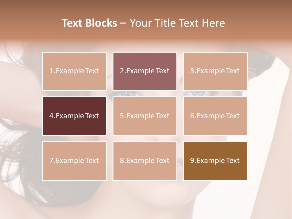 Portrait Of Beautiful Young Woman With Clean Skin Looking At Camera PowerPoint Template